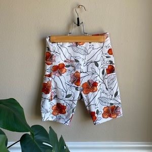Floral biker shorts